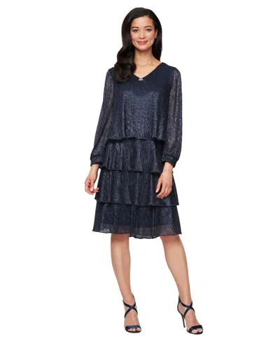 SL FASHIONS WOMEN'SÂ SHORT V-NECK BODRE DRESS