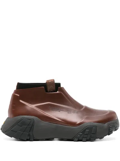 Slam Jam X Vibram Rubber Core Ankle Boots In Brown