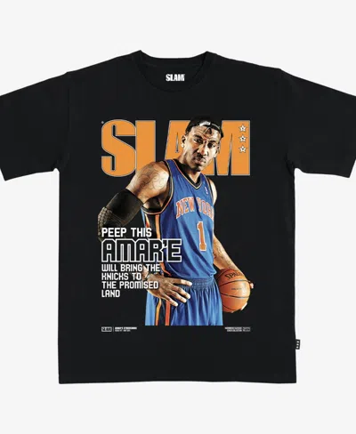 Slam Men's And Women's Amar'e Stoudemire Black New York Knicks Hardwood Classics Cover T-shirt
