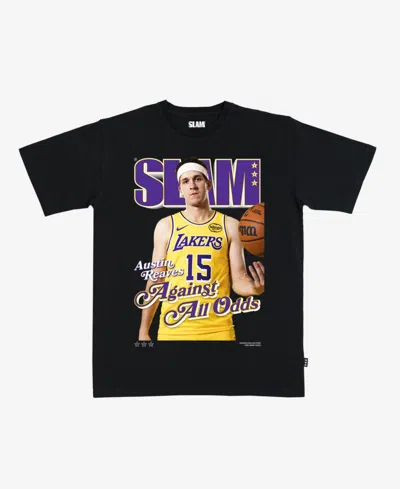 Slam Men's And Women's Austin Reaves Black Los Angeles Lakers Cover T-shirt In Multi