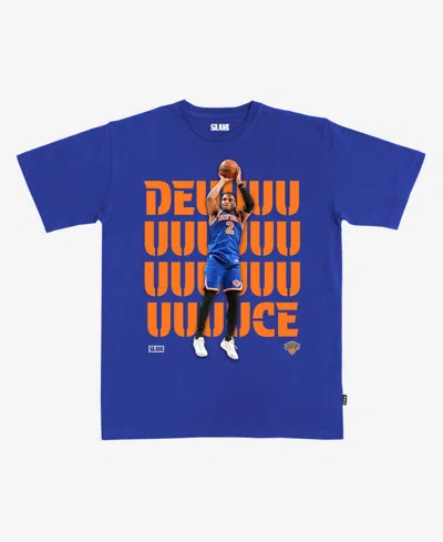 Slam Men's And Women's Miles Mcbride Blue New York Knicks T-shirt