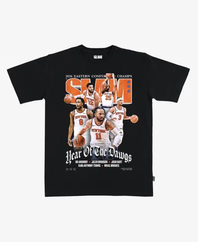 Slam Men's And Women's Starting Five Black New York Knicks 2026 Nba Eastern Conference Champions Cover T-
