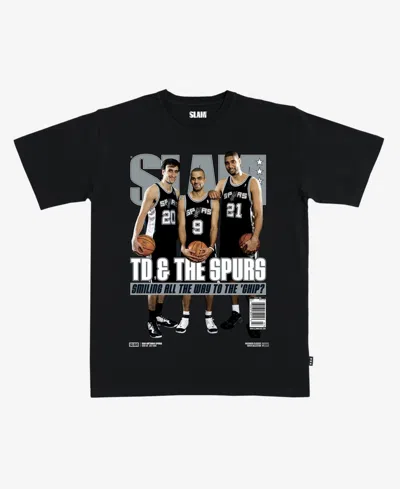 Slam Men's And Women's Tim Duncan, Manu Ginobili Tony Parker Black San Antonio Spurs Hardwood Classics Co