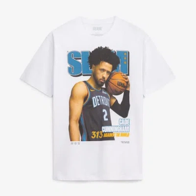 Slam Unisex  Cade Cunningham White Detroit Pistons Cover T-shirt