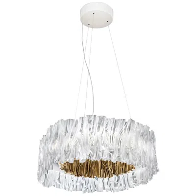 Pre-owned Slamp Accordéon Suspension 2700 Kelvin - Gold By Marc Sadler In Gray