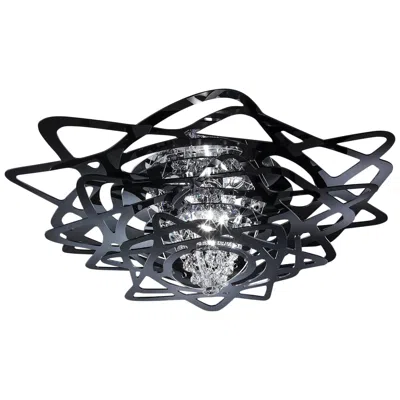 Pre-owned Slamp Aurora Mini Flush Light In Black By Nigel Coates