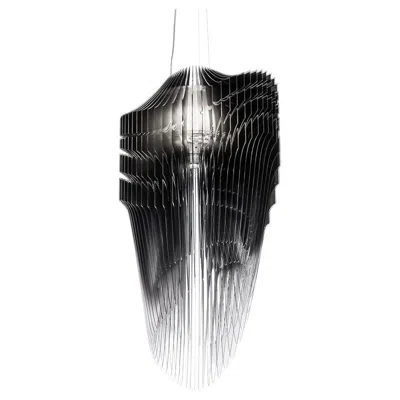 Pre-owned Slamp Avia Large Pendant Light In Black Fade By Zaha Hadid