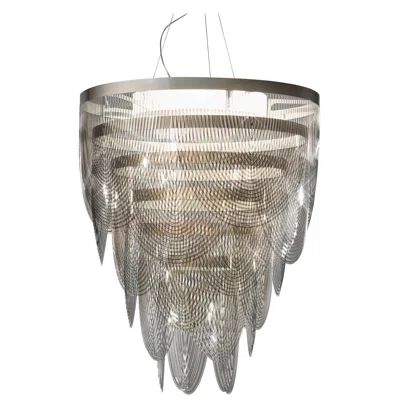 Pre-owned Slamp Ceremony Large Pendant Light In Fumé By Bruno Rainaldi In Transparent