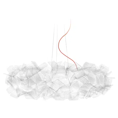 Pre-owned Slamp Clizia Pendant Large Pixel, Transparent Wire By Adriano Rachele