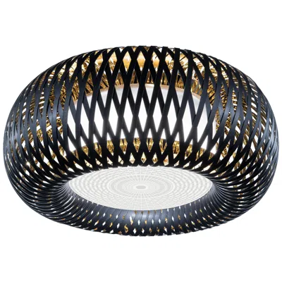 Pre-owned Slamp Kalatos Flushmount Black Gold By Adriano Rachele