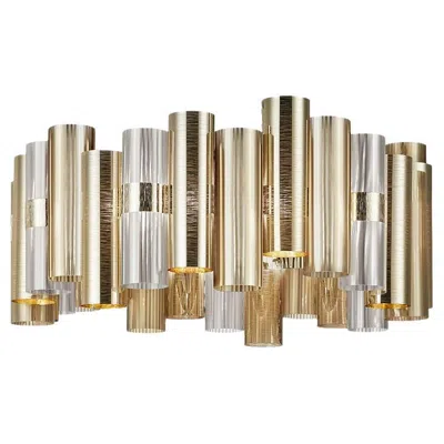 Pre-owned Slamp La Lollo Large Suspension In Gold By Lorenza Bozzoli