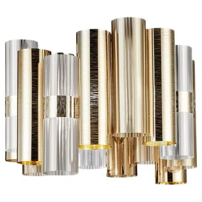 Pre-owned Slamp La Lollo Medium Suspension In Gold By Lorenza Bozzoli
