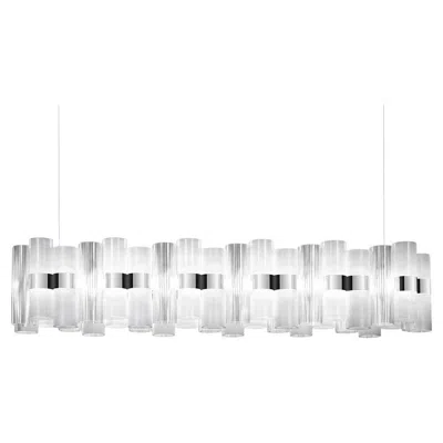 Pre-owned Slamp - La Lollo Suspension Linear 100 - White By Lorenza Bozzoli