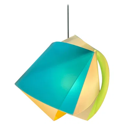 Pre-owned Slamp Modern Italian Gemmy Pendant Lamp By , Opalflex, 2000s In Blue