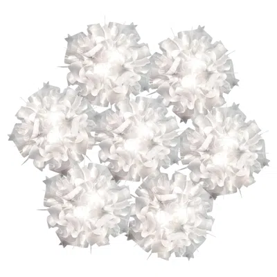 Pre-owned Slamp Veli 7 Pendant Light In Foliage By Adriano Rachele In Transparent