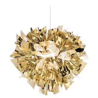 Pre-owned Slamp Veli Large Suspension Light In Gold By Adriano Rachele