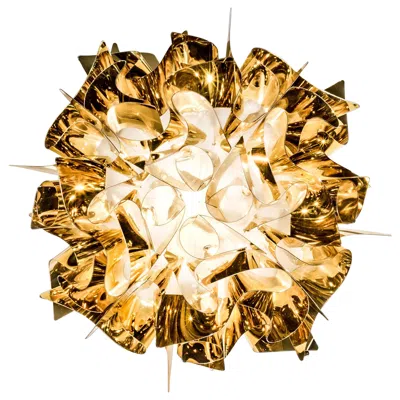 Pre-owned Slamp Veli Mini Flush Light In Gold By Adriano Rachele
