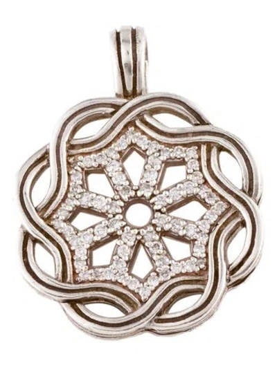 Pre-owned Slane Diamond Fenestra Pendant Enhancer, 1.5" In Multi