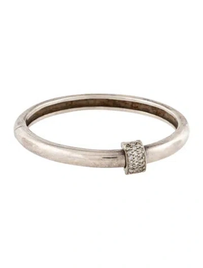Pre-owned Slane Diamond Hinged Bangle, 7" In Multi