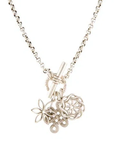 Pre-owned Slane Triple Charm Necklace, 18" In Multi