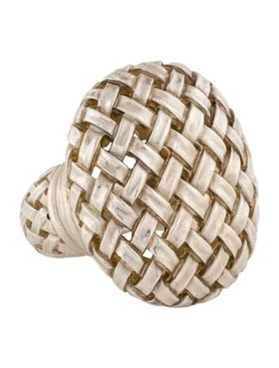 Pre-owned Slane Woven Cocktail Ring In Multi