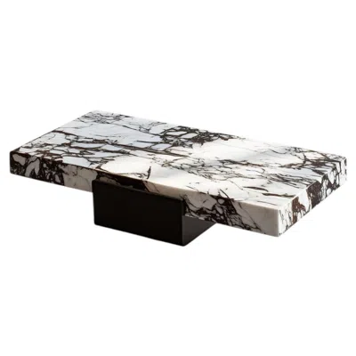 Pre-owned Slash Objects Calacatta Viola And Blackened Brass Coffee Table By  In Gray