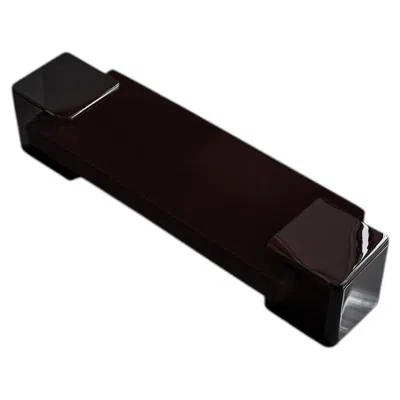 Pre-owned Slash Objects Coexist Contemporary Ebony Bench Lacquered, Sculptural Seating In Black
