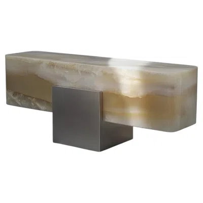 Pre-owned Slash Objects Coexist Credenza Contemporary Sculptural Creation In Onyx And Aluminum In Black