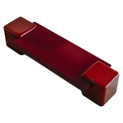 Pre-owned Slash Objects Coexist Rouge - Contemporary Lacquered Bench, Sculptural Seating Design In Brown