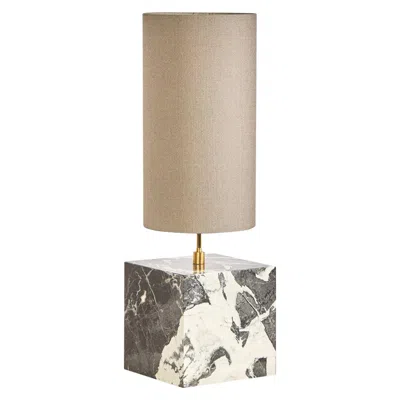 Pre-owned Slash Objects Marble And Recycled Fabric Coexist Table Lamp 'small' By  In Sand