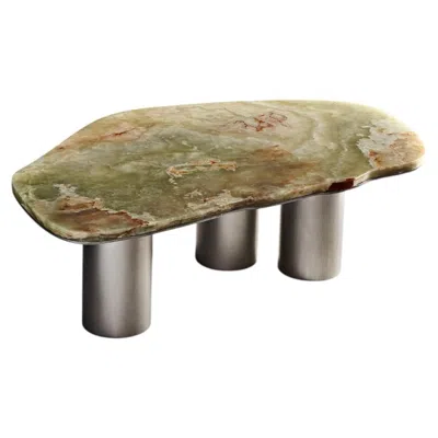 Pre-owned Slash Objects Oni Coffee Table By : Green Onyx & Aluminum Design