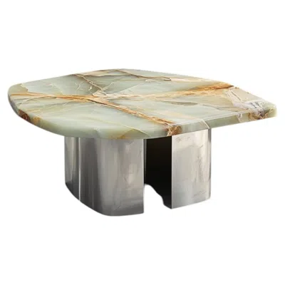 Pre-owned Slash Objects Oni Round Coffee Table With Folded Legs By  In Beige