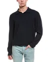 Slate & Stone Basket Weave Polo Sweater In Blue