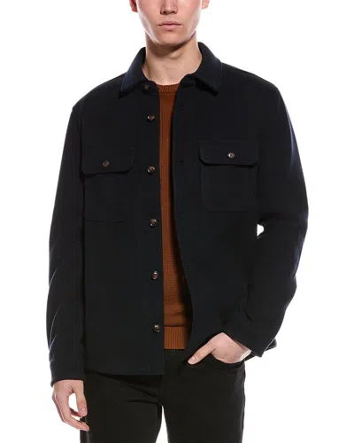 Slate & Stone Brushed Shirt Jacket In Black