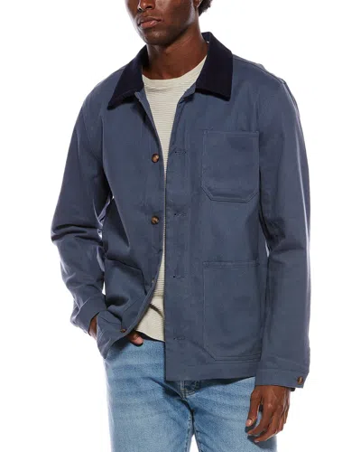 Slate & Stone Brushed Workwear Jacket In Blue