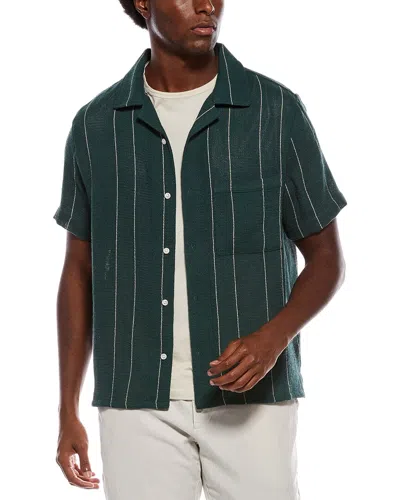 Slate & Stone Camp Collar Shirt In Green
