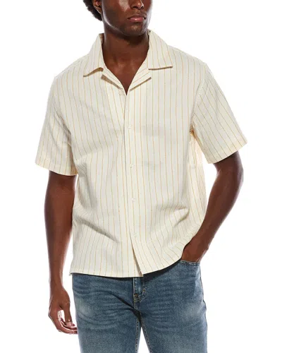 Slate & Stone Camp Collar Shirt In White