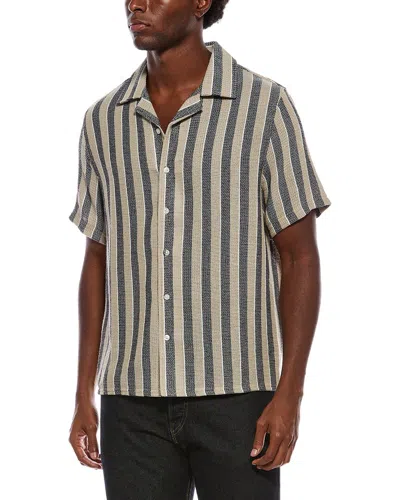 Slate & Stone Camp Collar Textured Weave Shirt In Multi