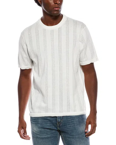 Slate & Stone Crewneck Patterned Sweater In White