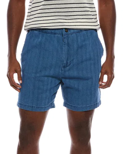 Slate & Stone Elastic Waist Easy Short In Blue