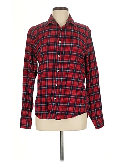 Pre-owned Slate & Stone Long Sleeve Button Down Shirt In Red