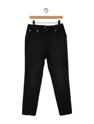 Pre-owned Slate & Stone Mid-rise Straight Leg Jeans In Black