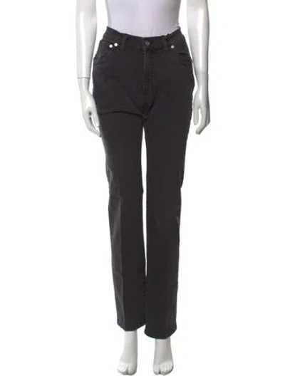 Pre-owned Slate & Stone Mid-rise Straight Leg Jeans In Gray