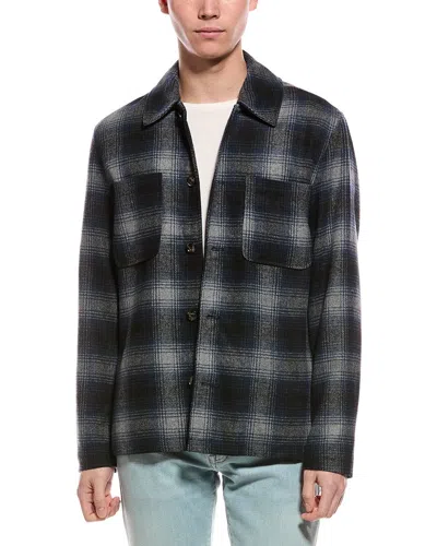SLATE & STONE PLAID WOOL-BLEND SHIRT JACKET