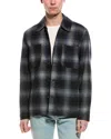 Slate & Stone Plaid Wool-blend Shirt Jacket In Blue
