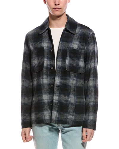 SLATE & STONE SLATE & STONE PLAID WOOL-BLEND SHIRT JACKET