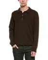Slate & Stone Raglan Polo Sweater In Brown