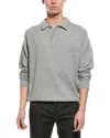 Slate & Stone Raglan Polo Sweater In Gray