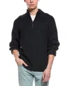 Slate & Stone Ribbed 1/4-zip Mock Neck Sweater In Blue