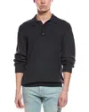 Slate & Stone Ribbed Polo Sweater In Black